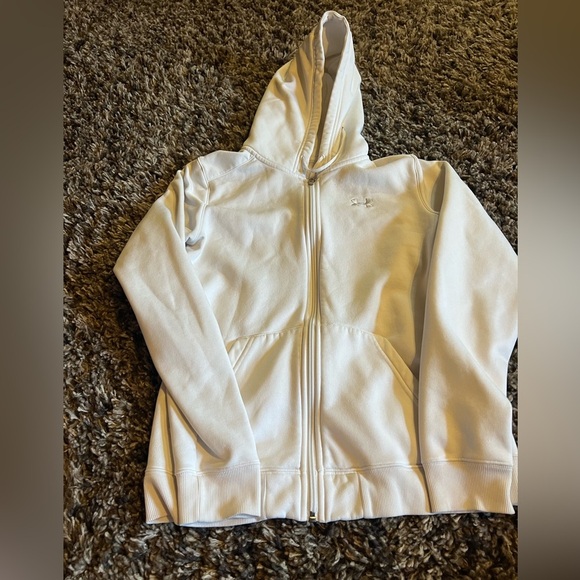 Under Armour Jackets & Blazers - White under Armour zip up hoodie